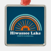 Hiwassee Lake North Carolina Regenboog Metalen Ornament (Voorkant)