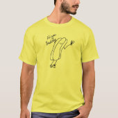 HIYA BUDDY SHIRT FUNNY HOT DOG Handgemaakte tekeni (Voorkant)