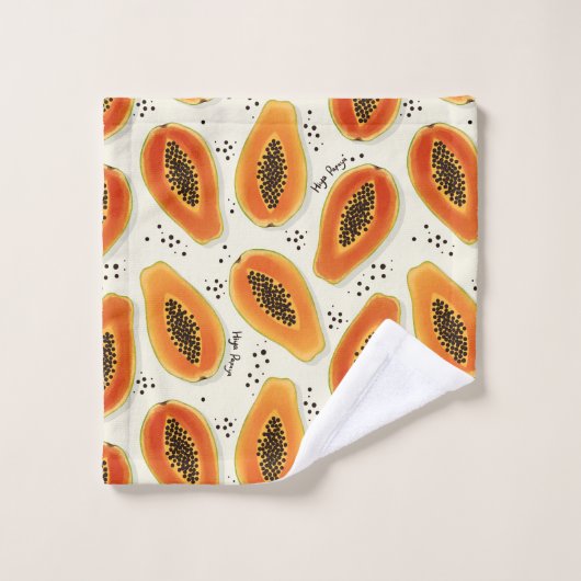Hiya Papaya Pattern Bad Handdoek (Wasdoekje)