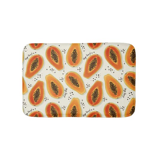 Hiya Papaya Pattern Badmat (Voorkant)