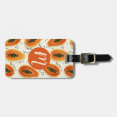 Hiya Papaya Pattern Bagagelabel (Voorkant horizontaal)