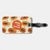Hiya Papaya Pattern Bagagelabel (Achterkant horizontaal)