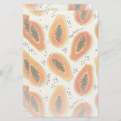Hiya Papaya Pattern Briefpapier (Voorkant / Achterkant)