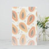 Hiya Papaya Pattern Briefpapier (Staand voorkant)