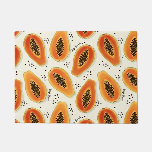 Hiya Papaya Pattern Deurmat (Voorkant)