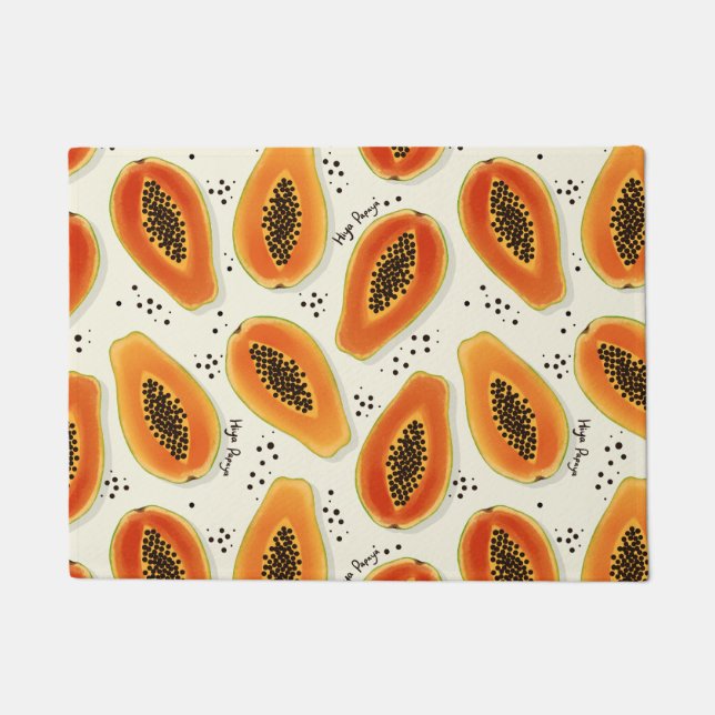 Hiya Papaya Pattern Deurmat (Voorkant)