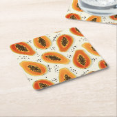 Hiya Papaya Pattern Kartonnen Onderzetters (Schuin)