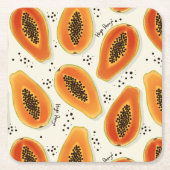 Hiya Papaya Pattern Kartonnen Onderzetters (Voorkant)