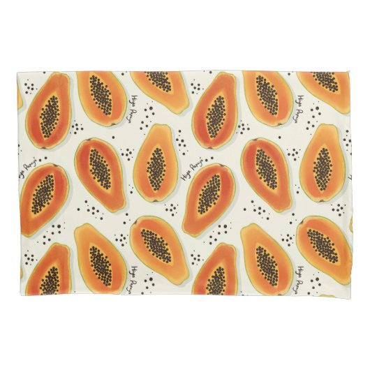 Hiya Papaya Pattern Kussensloop (Voorkant)