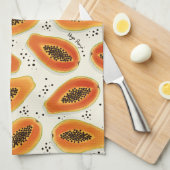 Hiya Papaya Pattern Theedoek (Quarter Fold)