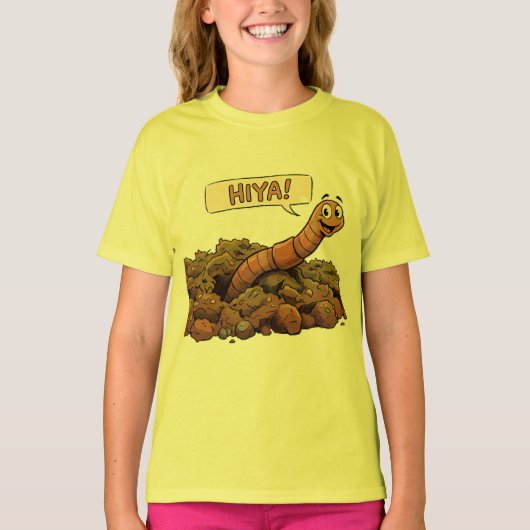"Hiya!" Van Onderaf T-shirt (Voorkant)