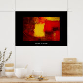 Hizli Art Collectie - Red Yellow Brown Modern Abs Poster (Keuken)