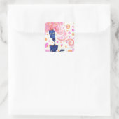 HJ, M VIERKANTE STICKER (Tas)