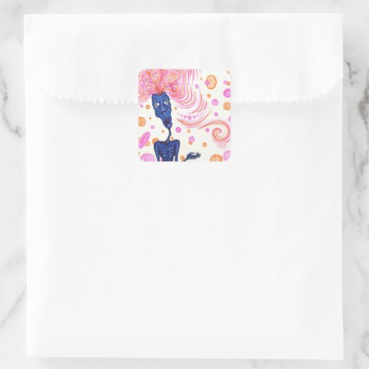 HJ, M VIERKANTE STICKER (Tas)