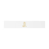 HJ monogram of JH monogram buikband Uitnodigingen Wikkel (Vlak)