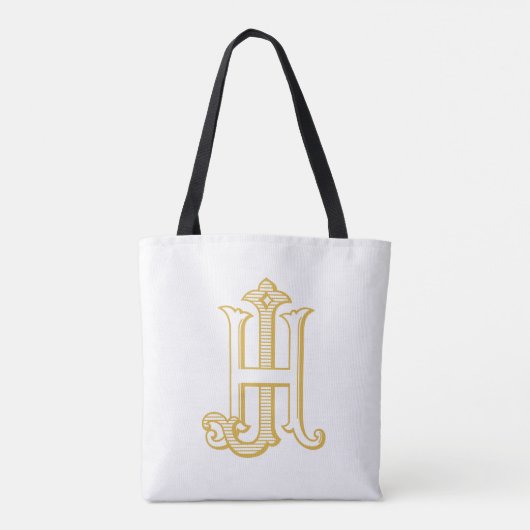 HJ monogram of JH monogram canvas tas (Achterkant)