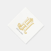 HJ Monogram of JH Monogram Napkins Servet (Hoek)