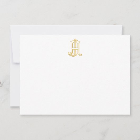 HJ Monogram of JH Monogram Notecards Notitiekaartje (Voorkant)