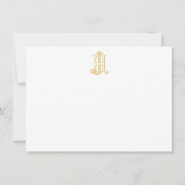 HJ Monogram of JH Monogram Notecards Notitiekaartje