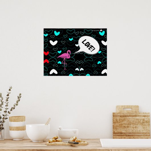 Hjärtan liefde poster (Keuken)