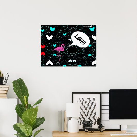 Hjärtan liefde poster (Thuiskantoor)