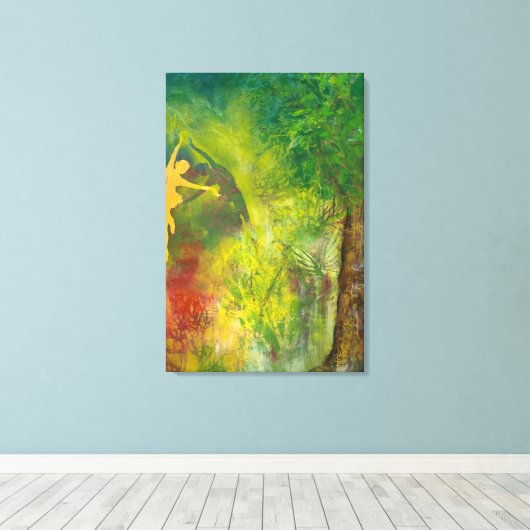 Hjärtats väg canvas afdruk (Insitu (Houten vloer))