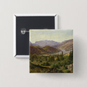Hjelle in Valders, Tile Fjord, 1835 Vierkante Button 5,1 Cm (Voorkant /achterkant)