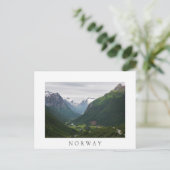 Hjelle-vallei in het Noorse witte briefkaart (Staand voorkant)