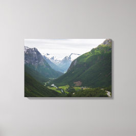 Hjelle vallei in Noorwegen canvas Afdruk