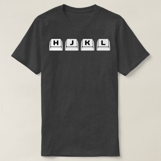 HJKL Navigation Keyboard Keys Design for Vim Hacke T-shirt (Design voorkant)