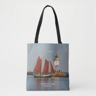 Hjordis en Grand Marais Light over de hele canvas Tote Bag