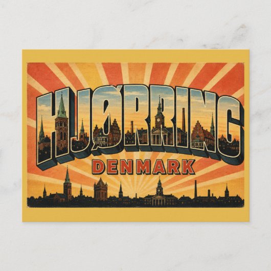 Hjørring Denemarken Kerk Briefkaart (Voorkant)