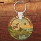 Hjørring Denemarken Kerk Sleutelhanger (Voorkant)