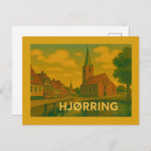 Hjørring Denmark Church Briefkaart (Voorkant / Achterkant)