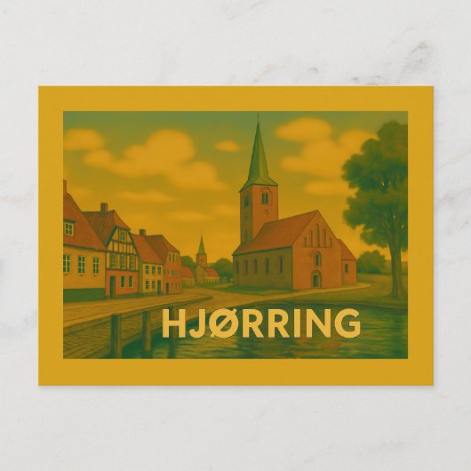 Hjørring Denmark Church Briefkaart (Voorkant)