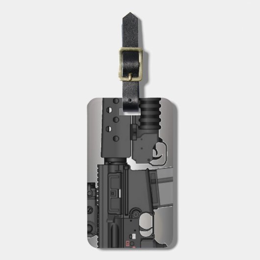 HK417 met M203 Bagagelabel (Voorkant verticaal)