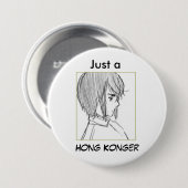 hk sketch, alleen een Hong Konger Ronde Button 7,6 Cm (Voorkant /achterkant)