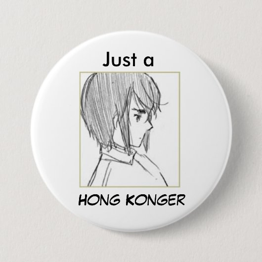 hk sketch, alleen een Hong Konger Ronde Button 7,6 Cm (Voorkant)
