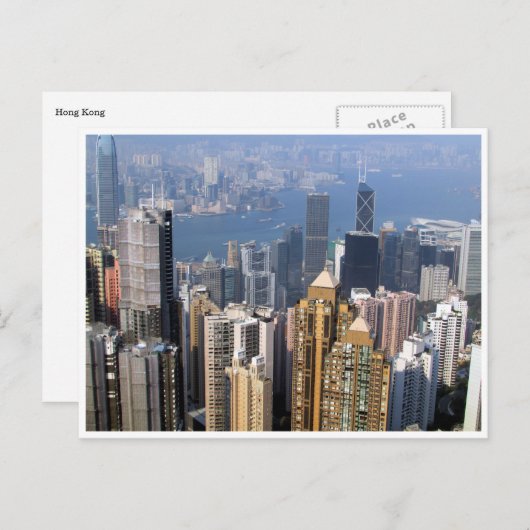 hk skyscraper uitzicht briefkaart (Voorkant / Achterkant)