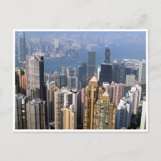 hk skyscraper uitzicht briefkaart (Voorkant)