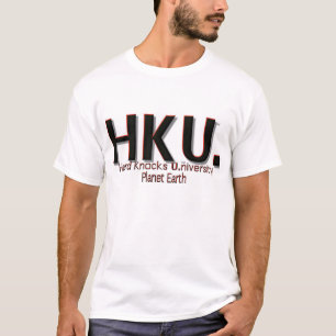 HKU. "Hard Knocks U.niversity" Planet Earth T-shirt
