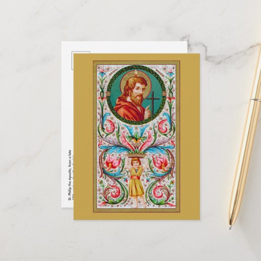 Hl. Filippus de apostel (JMAS 10) Briefkaart (Voorkant / Achterkant in situ)