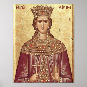Hl. Irene de Grote Martelares Orthodoxe Icoon Prin Poster