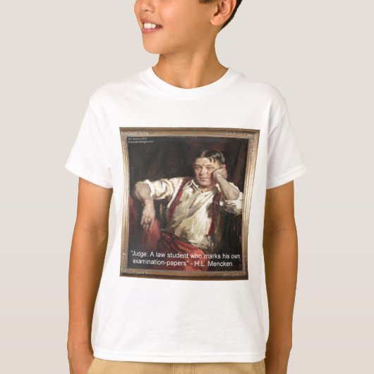 HL Mencken Graphic & Quote op rechters T-shirt (Voorkant)