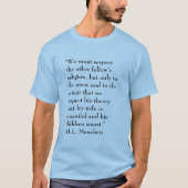 HL Mencken over religie T-shirt (Voorkant)