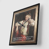 HL Mencken & Quote Over Rechters Wandklok (Hoek)