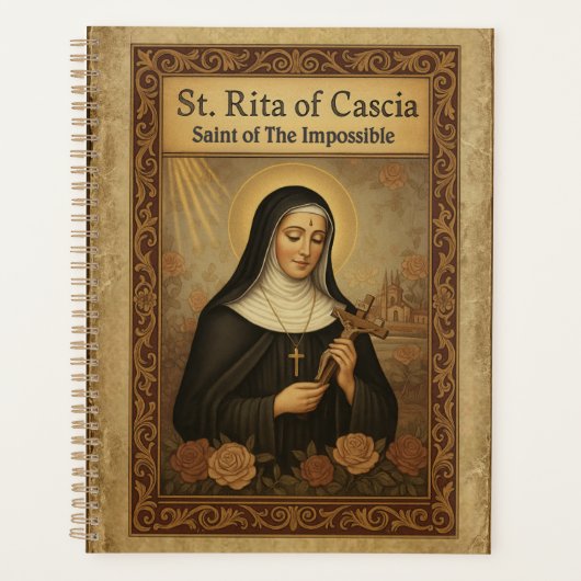 Hl Rita van Cascia Heilige van het Onmogelijke Kat Planner (Voorkant)