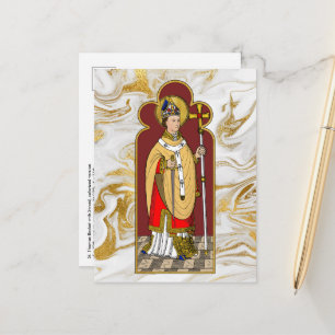 Hl. Thomas Becket met Zwaard (M 033; Gekleurd) Briefkaart