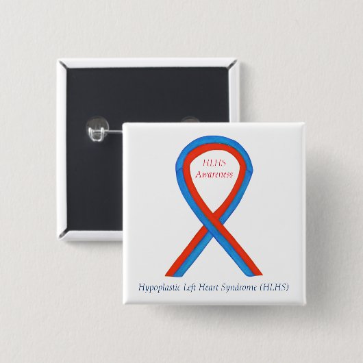 HLHS Awareness Ribbon Gepersonaliseerd Art Button  (Voorkant /achterkant)