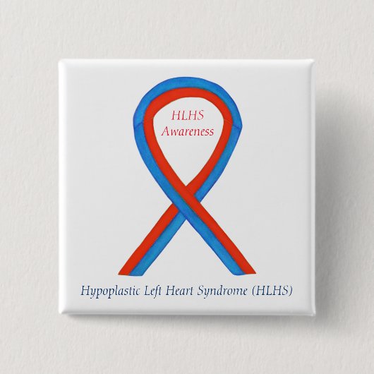HLHS Awareness Ribbon Gepersonaliseerd Art Button (Voorkant)